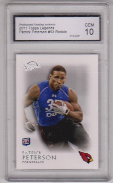 Rookie Graded Gem Mint 10 - Patrick Peterson 2011 Topps Legends #93 Card