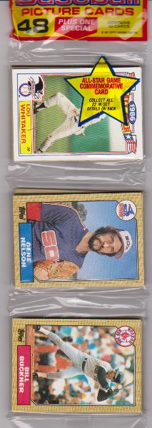 1987 Topps Baseball 49 Card Rack Pack w/ Lou Whitaker On Front