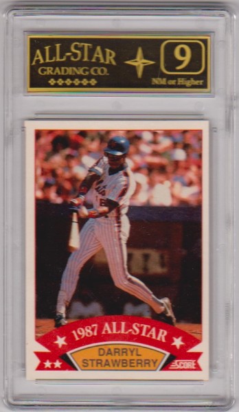 Graded 9 - Darryl Strawberry 1988 Score Box Bottoms #17 of 18 Card