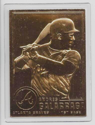 22 kt Gold - Andres Galarraga 2001 Danbury Mint Gold Card