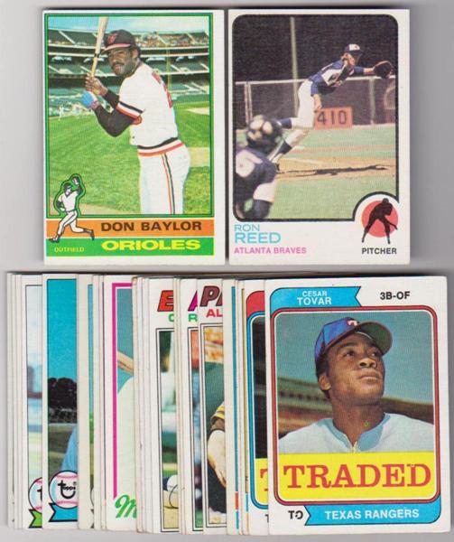 25 Different 1970's Topps Baseball Cards (1973-1979) w/ Don Baylor + More