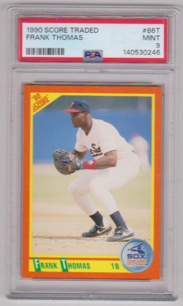 Rookie Graded PSA Mint 9 - Frank Thomas 1990 Score Traded #86T Card