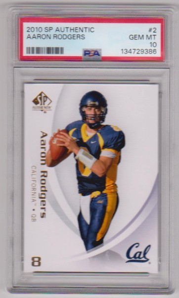 Graded PSA Gem Mint 10 - Aaron Rodgers 2010 SP Authentic #2 Card