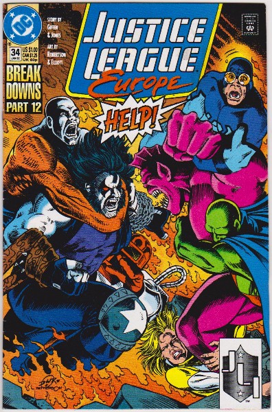 1992 DC Comics JUSTICE LEAGUE EUROPE #34 Issue