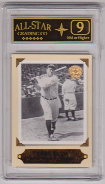 Graded 9 - Babe Ruth 2001 Fleer Retrospection Collection #1 Card