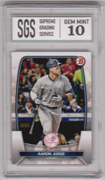 Graded Gem Mint 10 - Aaron Judge 2023 Bowman #59 Card