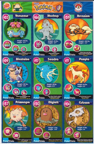 1999 Pokemon Master Trainer Collector Set 9 Card Uncut Sheet #3 w/ Blastoise + More
