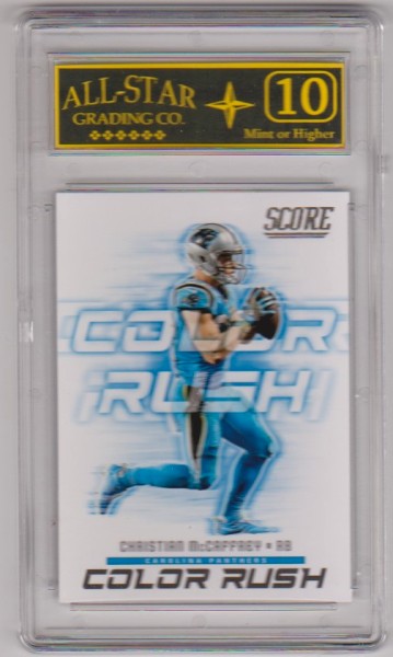 Graded 10 - Christian McCaffrey 2018 Score #8 Card