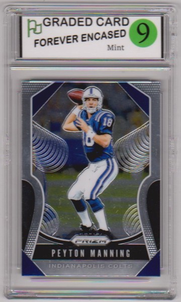 Labeled Mint 9 - Peyton Manning 2019 Panini Prizm #142 Card