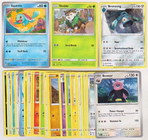 25 Different Pokemon Trading Cards w/ Squirtle + More