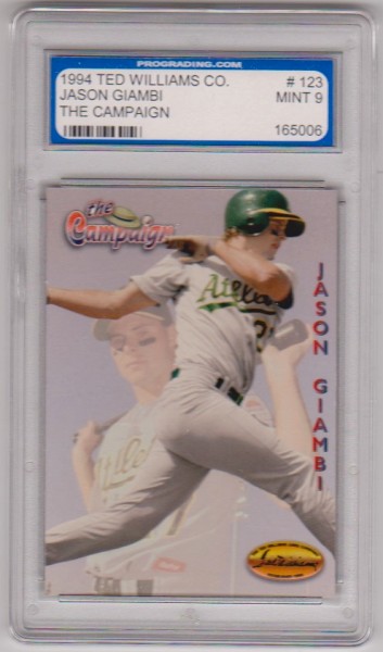 Graded Mint 9 Rookie - Jason Giambi 1994 Ted Williams Co. Minor League #123 Card