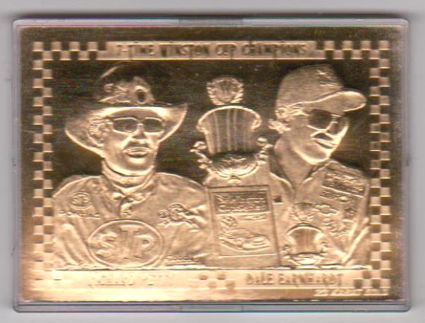 23 Kt Gold - 1994-95 Classic Richard Petty/Dale Earnhardt Gold Card w