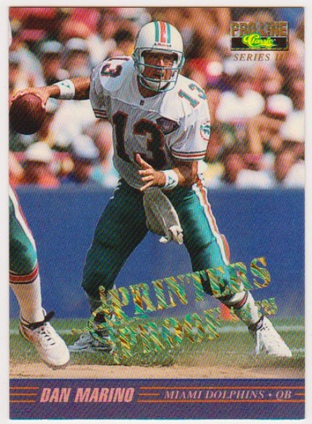 1 Of Only 725 Produced - Dan Marino 1995 Pro Line Series II Printers Proof #II-6 Insert Card