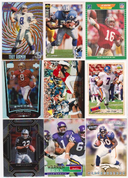 Football Card Collection 1989-2021 w/ Joe Montana, Barry Sanders + More