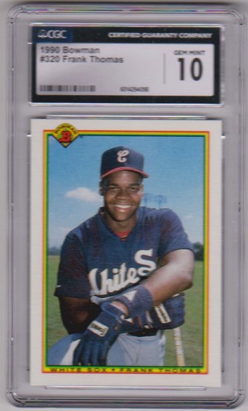 Rookie Graded CGC Gem Mint 10 - Frank Thomas 1990 Bowman #320 Card