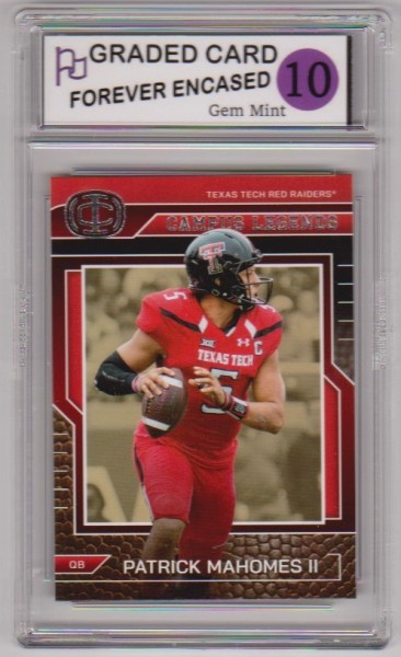 Labeled Gem Mint 10 - Patrick Mahomes 2025 Panini Icon Collection Campus Legends #CL-5 Insert Card