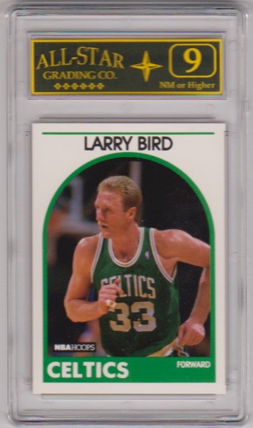 Graded 9 - Larry Bird 1989-90 Hoops #150 Card
