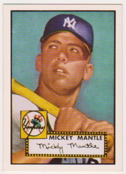 Mickey Mantle 1952 Topps Rookie Reprint - 1991 Topps East Coast National Promo - Scarce