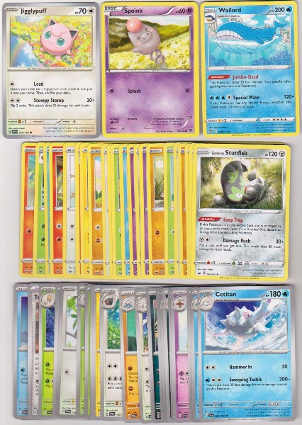 50 Different Pokemon Trading Cards w/ Jigglypuff + More