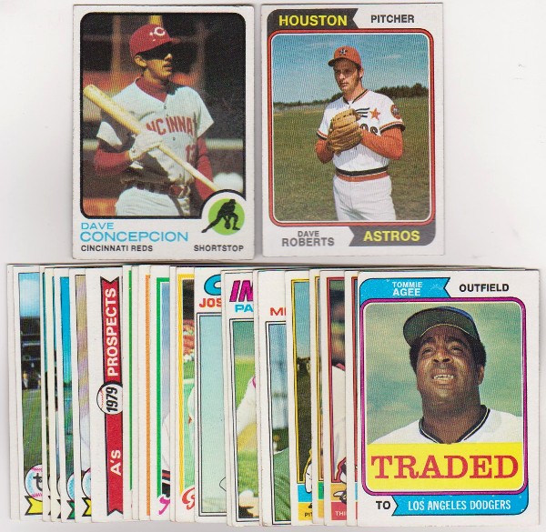 25 Different 1970's Topps Baseball Cards (1973-1979) w/ Dave Concepcion + More