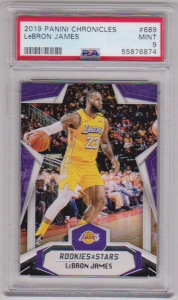 Graded PSA Mint 9 - Lebron James 2019-20 Panini Chronicles Rookies & Stars #689 Card