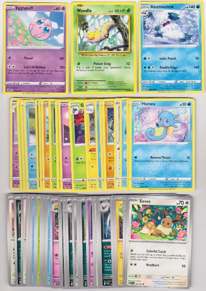 50 Different Pokemon Trading Cards w/ Jigglypuff + More