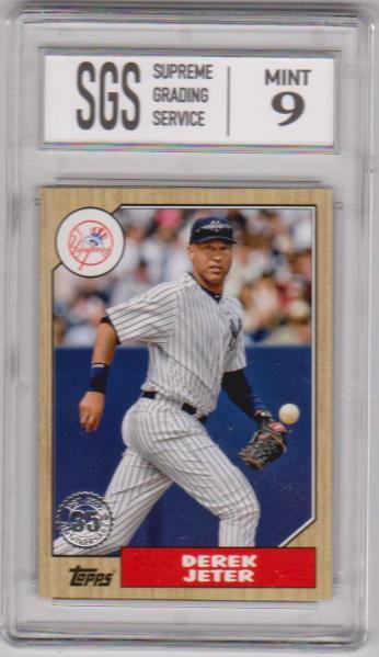 Graded Mint 9 - Derek Jeter 2022 Topps 35th Anniversary #87TBU-33 Insert Card