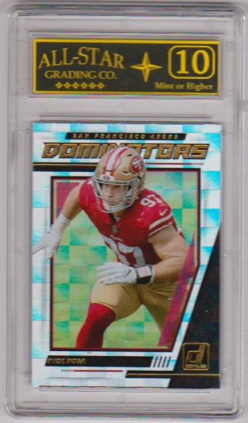 Graded 10 - Nick Bosa 2021 Donruss Dominators #D28 Insert Card