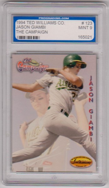 Graded Mint 9 Rookie - Jason Giambi 1994 Ted Williams Co. Minor League #123 Card