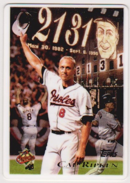 1996 Topps Cal Ripken, Jr. #96 Porcelain Replica Card 