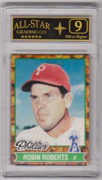 Graded 9 - Robin Roberts 1982 Topps Cracker Jack #14 Card