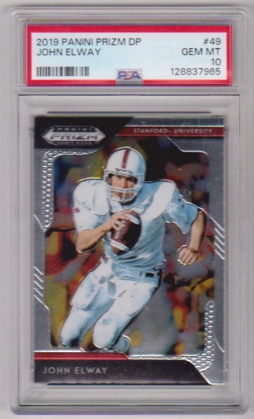 Graded PSA Gem Mint 10 - John Elway 2019 Panini Prizm Draft Picks #49 Card