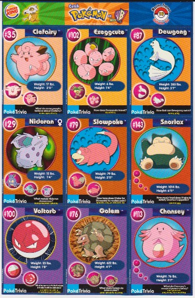 1999 Pokemon Master Trainer Collector Set Uncut 9 Card Sheet #16