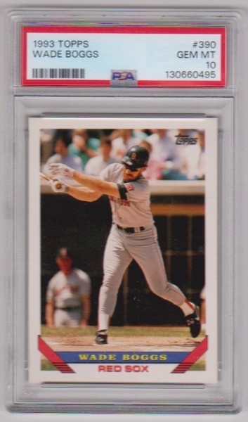 Graded PSA Gem Mint 10 - Wade Boggs 1993 Topps #390 Card