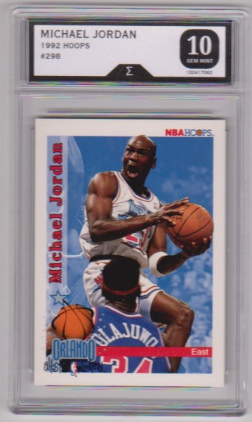 Graded Sigma Gem Mint 10 - Michael Jordan 1992-93 Hoops #298 Card