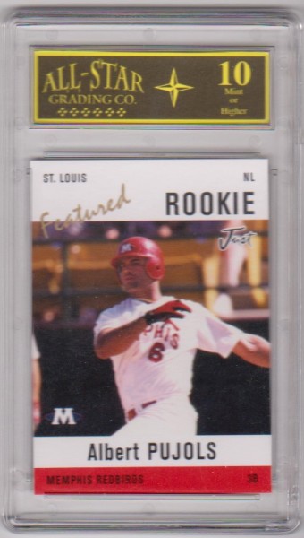 Graded 10 - Albert Pujols 2004 Just Minors #AP5 Memphis Redbirds Minor League Card