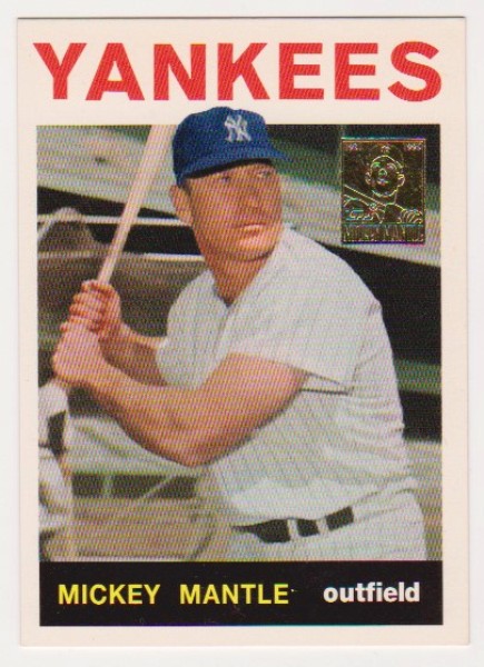Mickey Mantle 1964 Topps #50 Commemorative Card - 1996 Topps #14 of 19 Insert Card