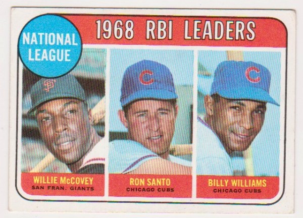 1969 Topps Willie McCovey/Ron Santo/Billy Williams #4 Card