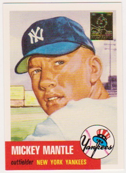 Mickey Mantle 1953 Topps #82 Commemorative Card - 1996 Topps #3 of 19 Insert Card