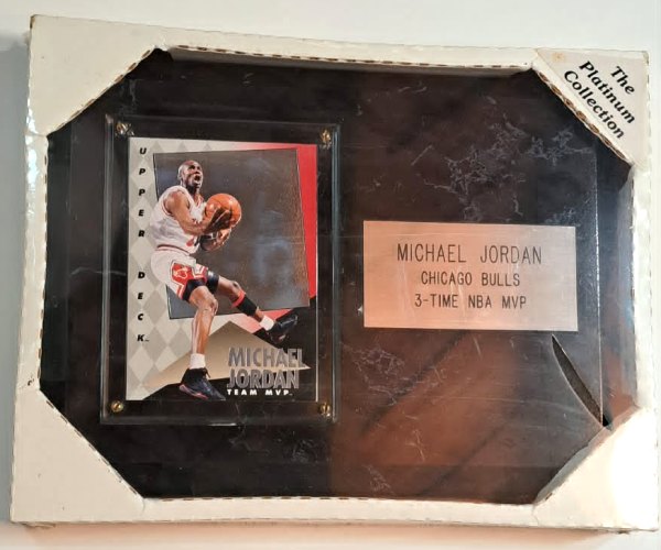 Sealed - Michael Jordan 1993-94 Upper Deck Team MVP Hologram On Plaque - 3-Time NBA MVP
