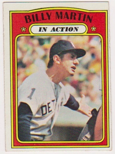 1972 Topps Billy Martin #34 Card