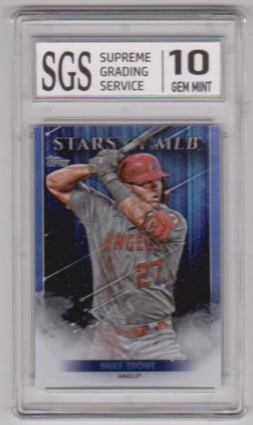 Graded Gem Mint 10 - Mike Trout 2022 Topps Stars Of MLB #SMLB-1 Insert Card