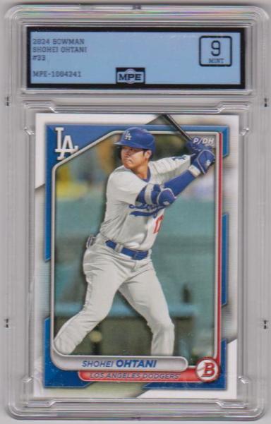 Graded MPE Mint 9 - Shohei Ohtani 2024 Bowman #33 Card