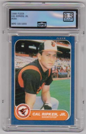 Graded MPE NM/MT+ 8.5 - Cal Ripken Jr. 1986 Fleer #284 Card