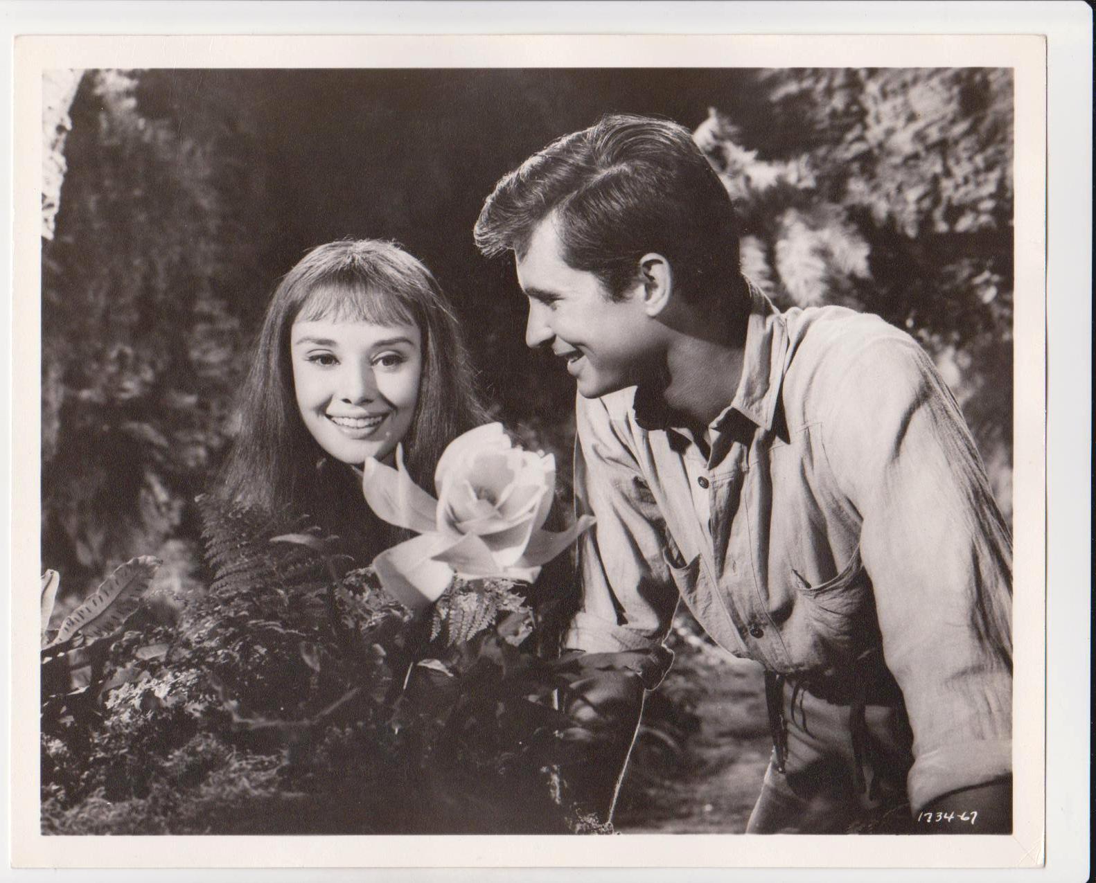 1959 Anthony Perkins + Audrey Hepburn In "Green Mansions" 8x10 Publicity Photo