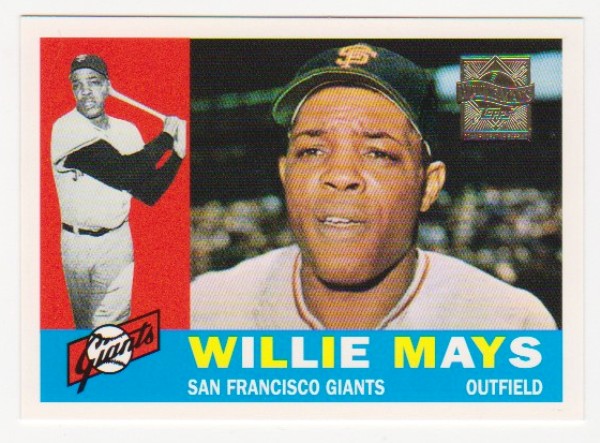 Willie Mays 1960 Topps #200 Commemorative Card - 1997 Topps #12 Insert Card