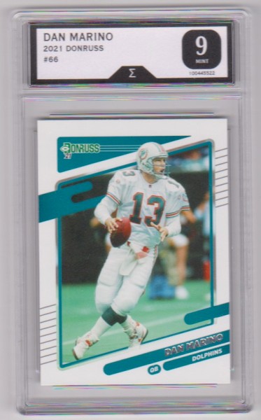 Graded Sigma Mint 9 - Dan Marino 2021 Donruss #66 Card