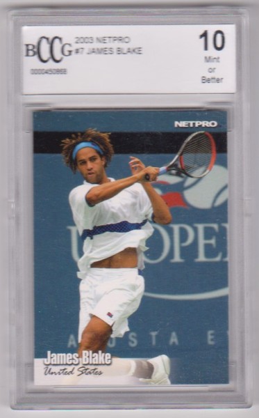 Graded BCCG 10 - James Blake 2003 Netpro Tennis #7 Card