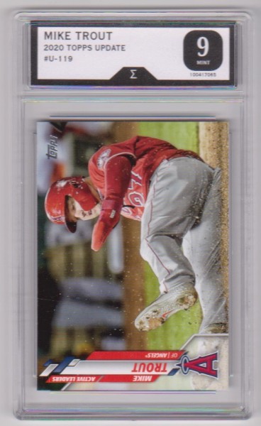 Graded Sigma Mint 9 - Mike Trout 2020 Topps Update #U-119 Card