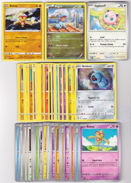 50 Different Pokemon Trading Cards w/ Jigglypuff + More
